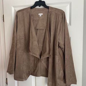Suede cocoa colored JJill jacket  NEW NEVER WORN , tags not on.